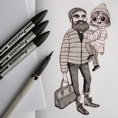 Anna Lubinski - Illustration - Parisian portraits