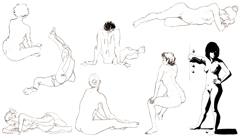 Anna Lubinski - Illustration - Carnets de croquis - Sketchbooks - Life drawing, live model.